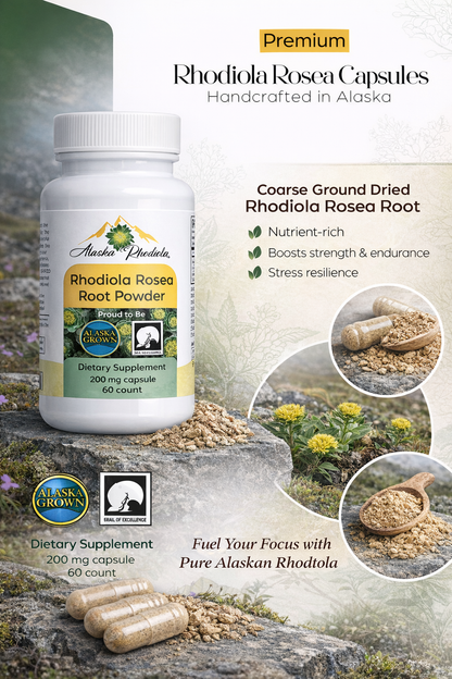 Alaska Rhodiola® Capsules – Rhodiola Rosea Root Powder