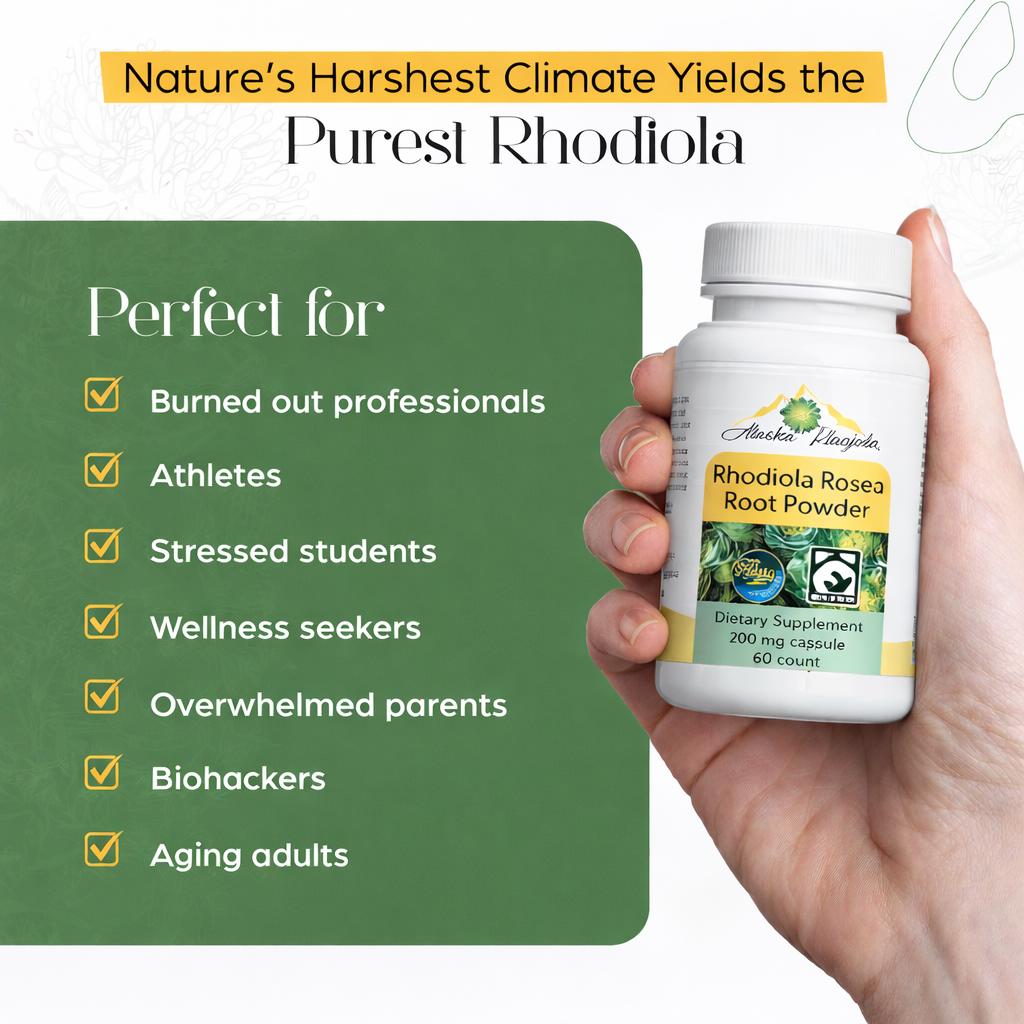 Alaska Rhodiola® Capsules – Rhodiola Rosea Root Powder