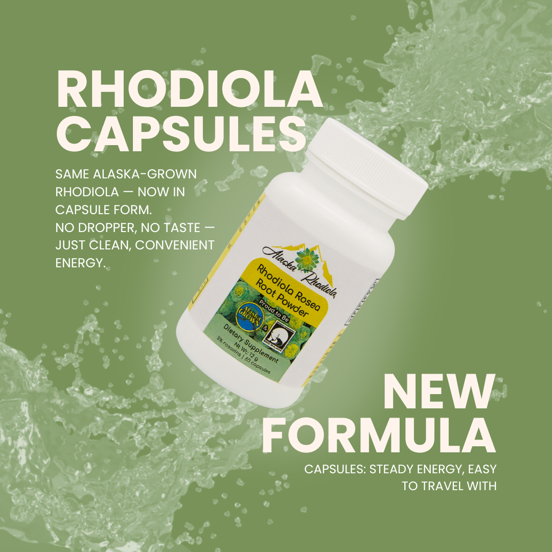 Alaska Rhodiola® Capsules – Rhodiola Rosea Root Powder